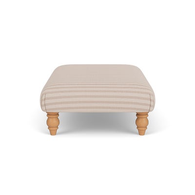 Foot Stool - Flax - Kingham Stripe