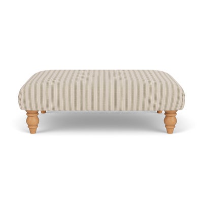 Foot Stool - Sage - Kingham Stripe