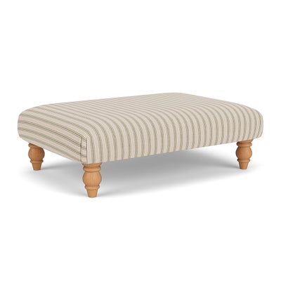 Foot Stool - Sage - Kingham Stripe