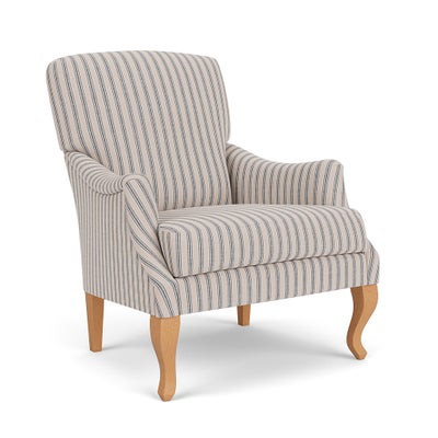 Armchair - Indigo - Kingham Stripe