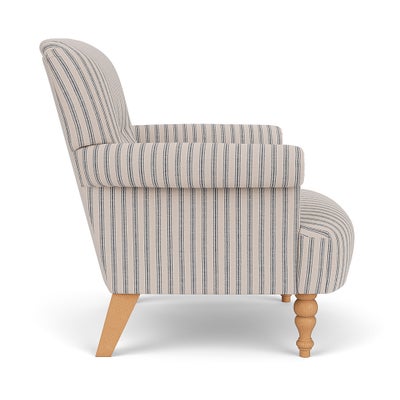Armchair - Indigo - Kingham Stripe