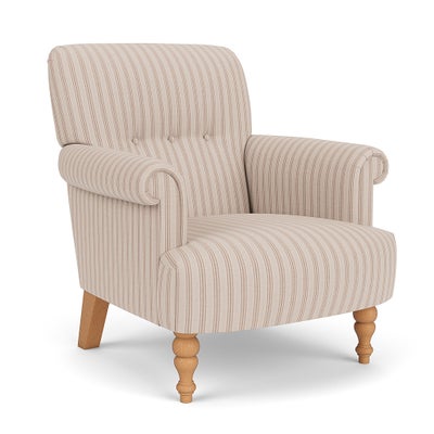 Armchair - Flax - Kingham Stripe