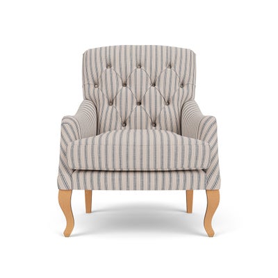 Armchair - Indigo - Kingham Stripe