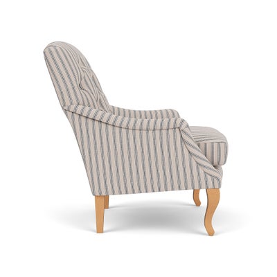 Armchair - Indigo - Kingham Stripe