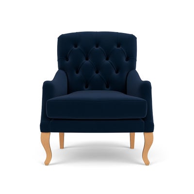 Armchair - Deep blue - Matt Velvet