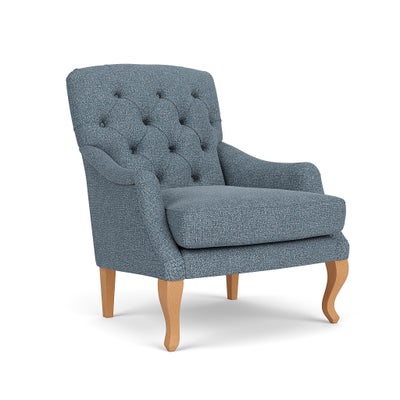 Armchair - Mid Blue - Aquaclean Oxford