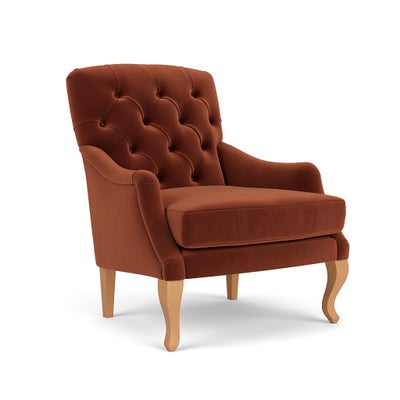Armchair - Brick - Matt Velvet