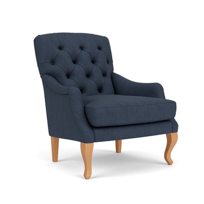 Armchair - Indigo - Luxury Italian Linen