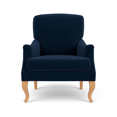 Armchair - Deep blue - Matt Velvet