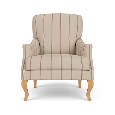 Armchair - Raspberry - Compton Stripe