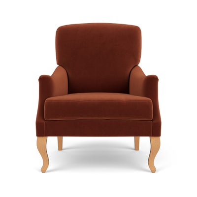 Armchair - Brick - Matt Velvet