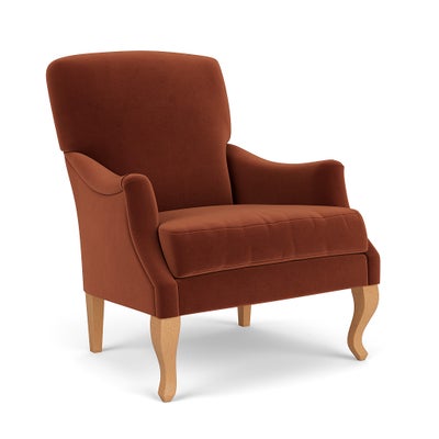 Armchair - Brick - Matt Velvet