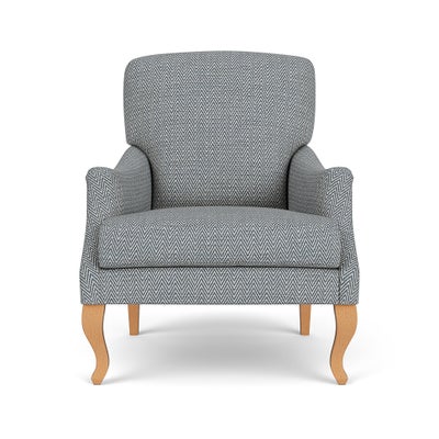 Armchair - Navy - Herringbone Weave