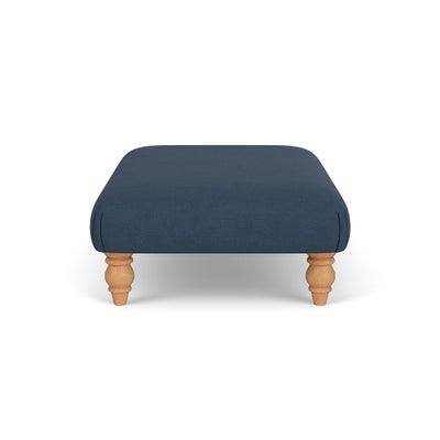 Foot Stool - Indigo - House Linen Mix