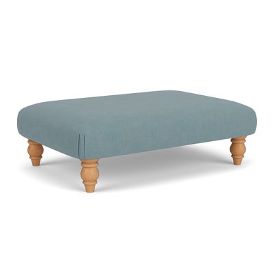 Foot Stool - Sky blue - House Linen Mix