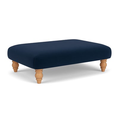 Foot Stool - Deep blue - Matt Velvet