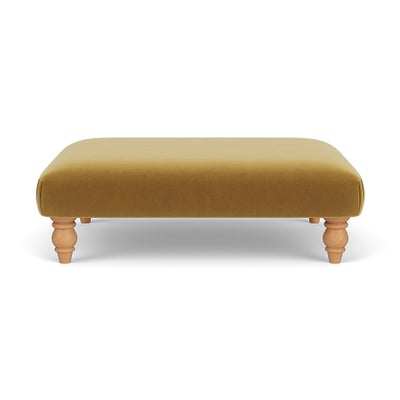 Foot Stool - Mustard - Matt Velvet