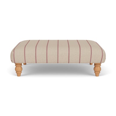 Foot Stool - Raspberry - Compton Stripe