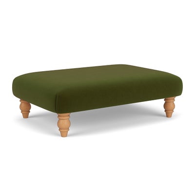 Foot Stool - Forest Green - Matt Velvet