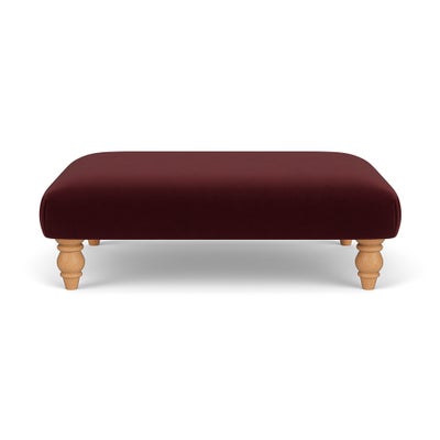 Foot Stool - Dark Rosehip - Matt Velvet