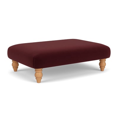 Foot Stool - Dark Rosehip - Matt Velvet