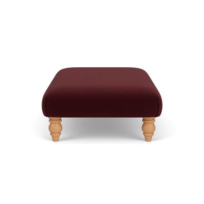 Foot Stool - Dark Rosehip - Matt Velvet