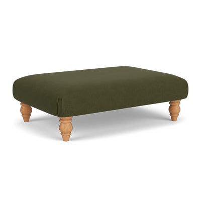Foot Stool - Forest Green - House Linen Mix