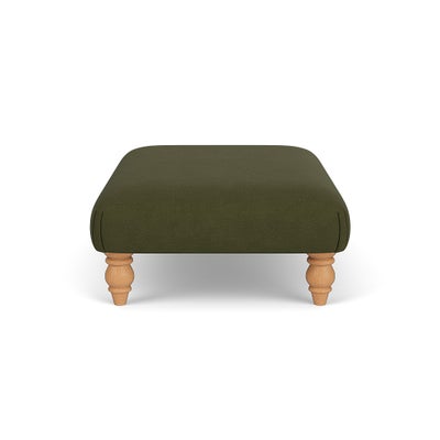 Foot Stool - Forest Green - House Linen Mix