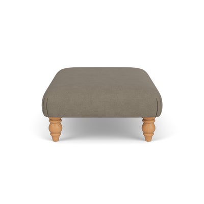 Foot Stool - Mid Grey - House Linen Mix