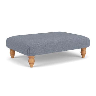 Foot Stool - Navy - Eco Herringbone