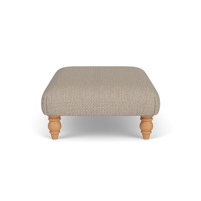 Foot Stool - Natural - Herringbone Weave