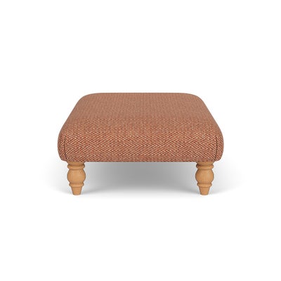 Foot Stool - Brick - Herringbone Weave