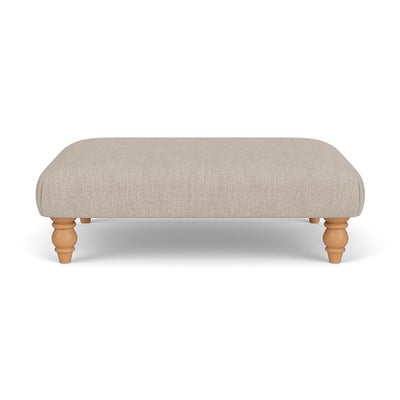 Foot Stool - Natural - Luxury Italian Linen