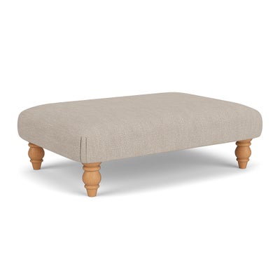 Foot Stool - Natural - Luxury Italian Linen
