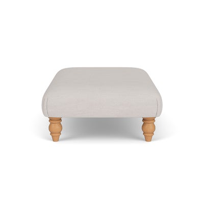 Foot Stool - Soft White - Luxury Italian Linen