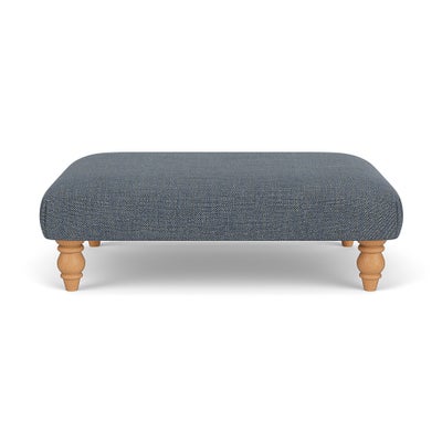 Foot Stool - Indigo - Rustic Weave