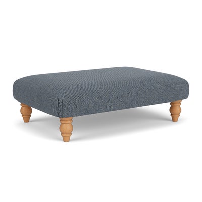 Foot Stool - Indigo - Rustic Weave