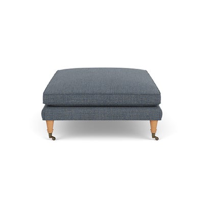 Foot Stool - Indigo - Rustic weave