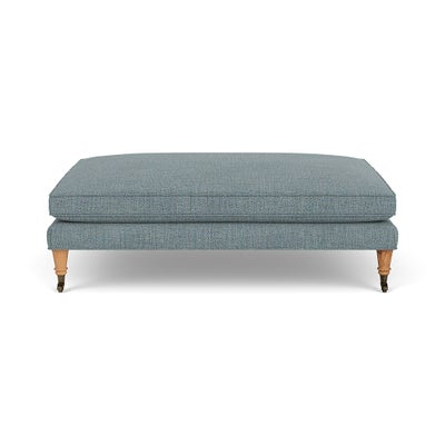 Foot Stool - Teal marl - Rustic weave