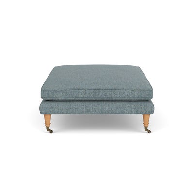 Foot Stool - Teal marl - Rustic weave