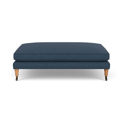 Foot Stool - Indigo - House linen mix