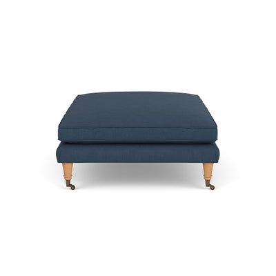 Foot Stool - Indigo - House linen mix