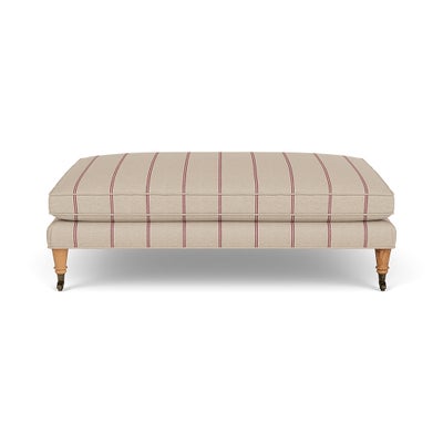 Foot Stool - Raspberry - Compton Stripe