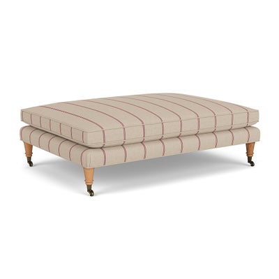 Foot Stool - Raspberry - Compton Stripe