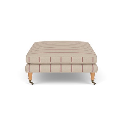 Foot Stool - Raspberry - Compton Stripe