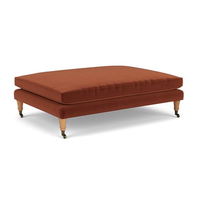 Foot Stool - Brick - Matt Velvet
