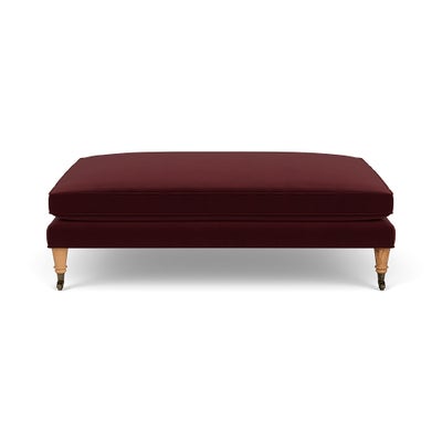 Foot Stool - Dark Rosehip - Matt Velvet