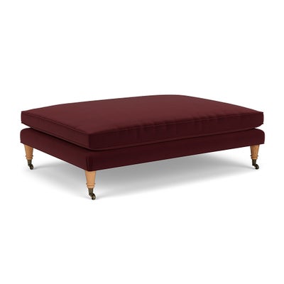 Foot Stool - Dark Rosehip - Matt Velvet