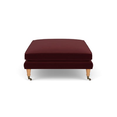 Foot Stool - Dark Rosehip - Matt Velvet