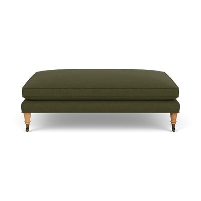 Foot Stool - Forest Green - House Linen Mix
